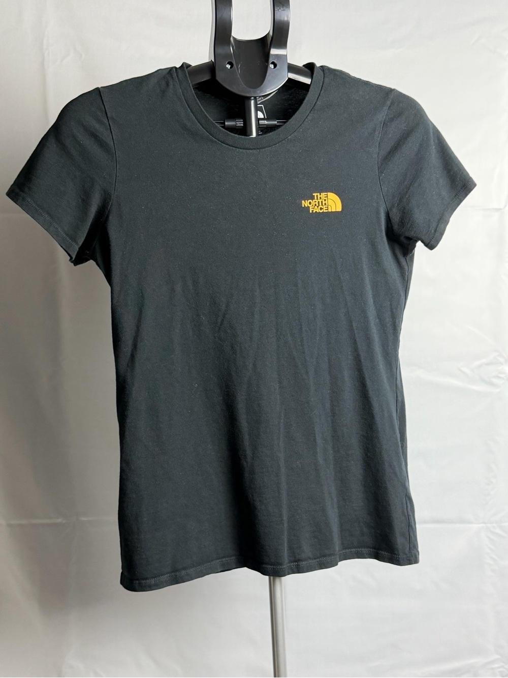 The North Face Women's Black Tee with Yellow Logo